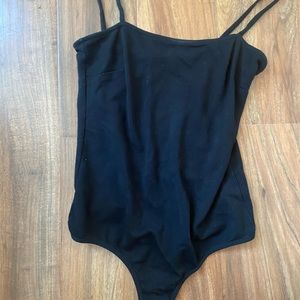 Free people tank top bodysuit black